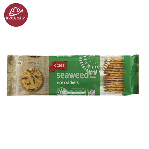 Coles Crackers Rice Crackers Seaweed 100g