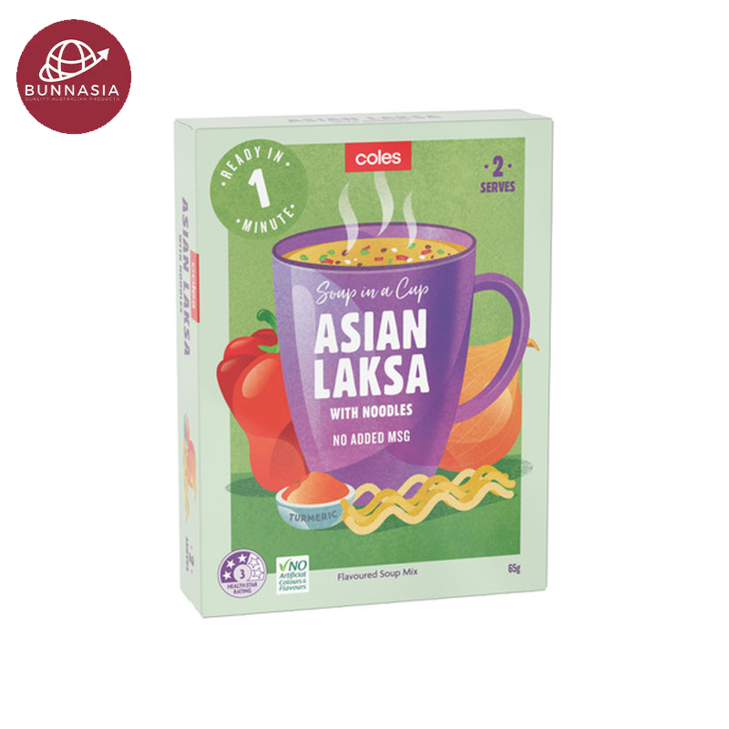 Coles Soup Cup Asian Laksa (2pk) 65g — ShoppingD Service Platform