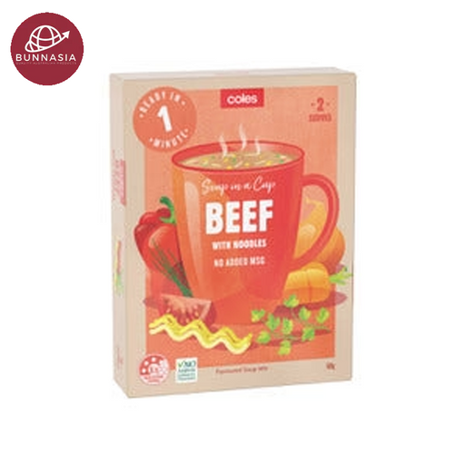 Coles Soup Cup Beef (2pk) 60g