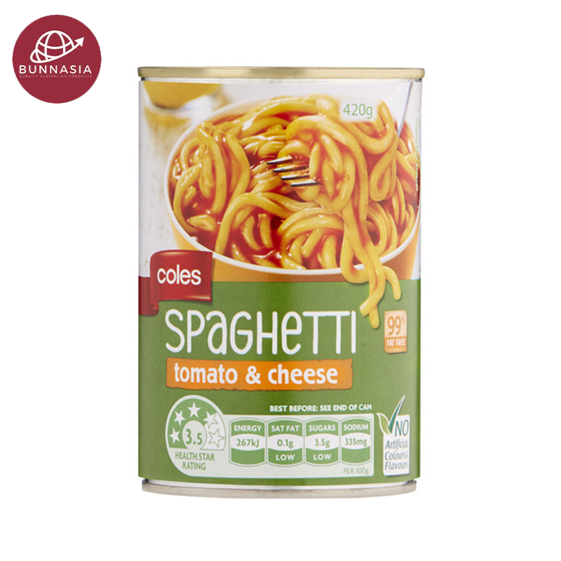 Coles Spaghetti Tomato & Cheese 420g