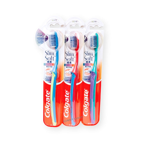 Colgate Slim Soft Ortho Toothbrush, Assorted Colors 1PC