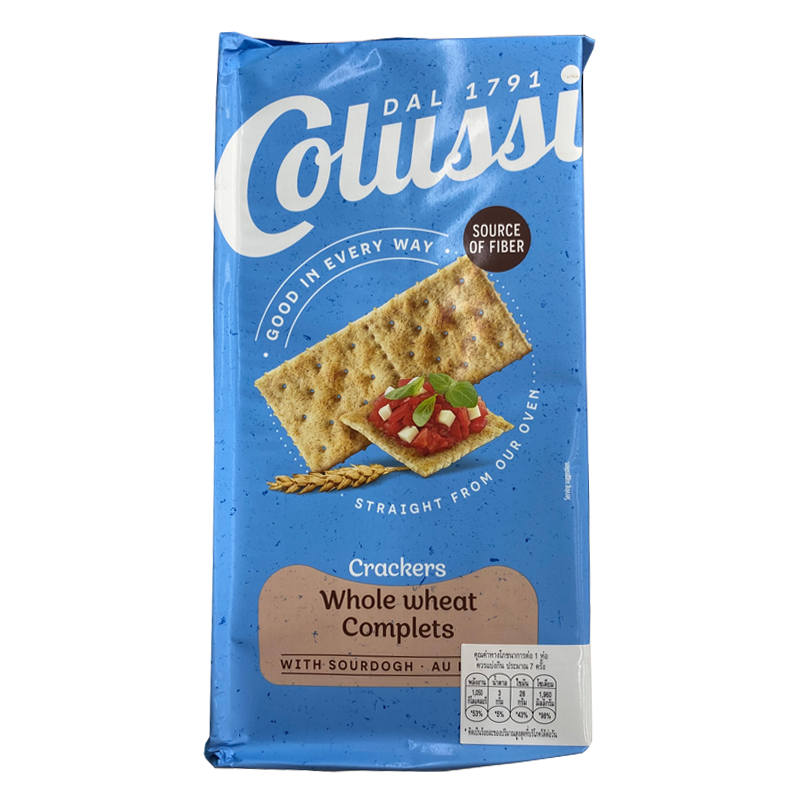 Colussi Crackers Whole Wheat Complets 250g