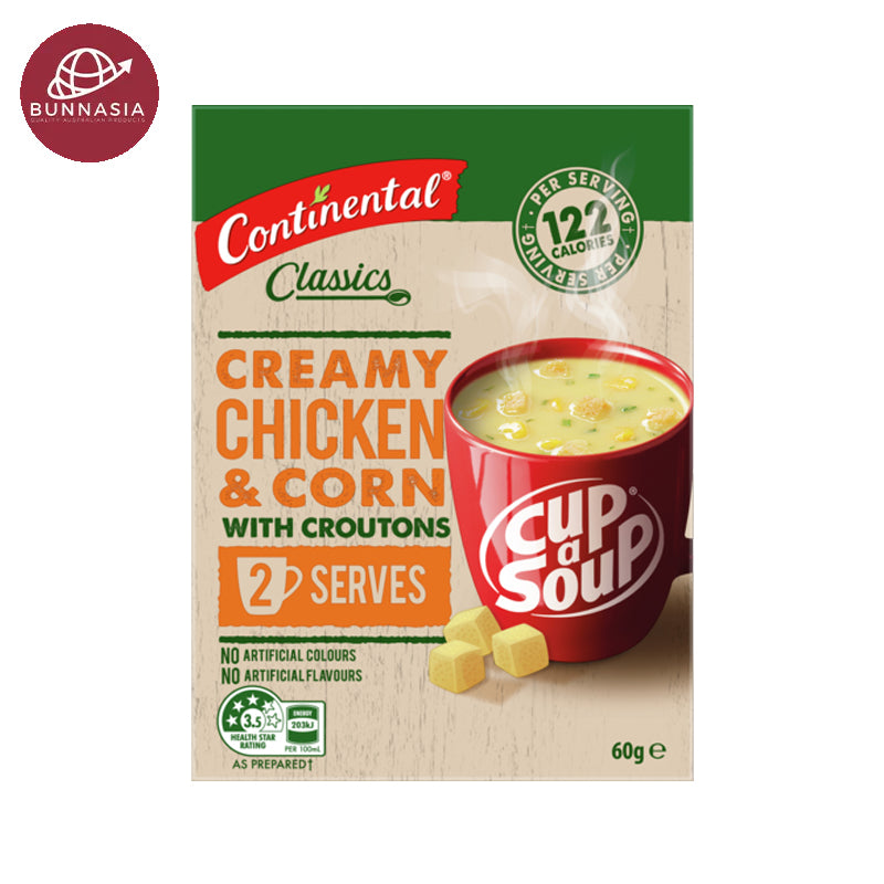 Continental Cup A Soup Creamy Chicken & Corn (2pk) 60g — Shopping-D ...