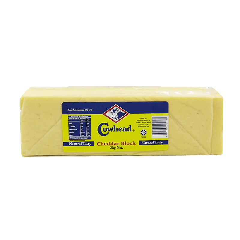 Cowhead Cheddar Cheese Block 2kg