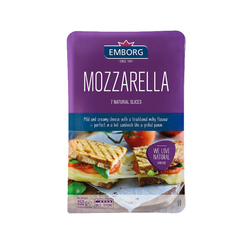 Emborg Mozzarella Sliced Cheese 150g