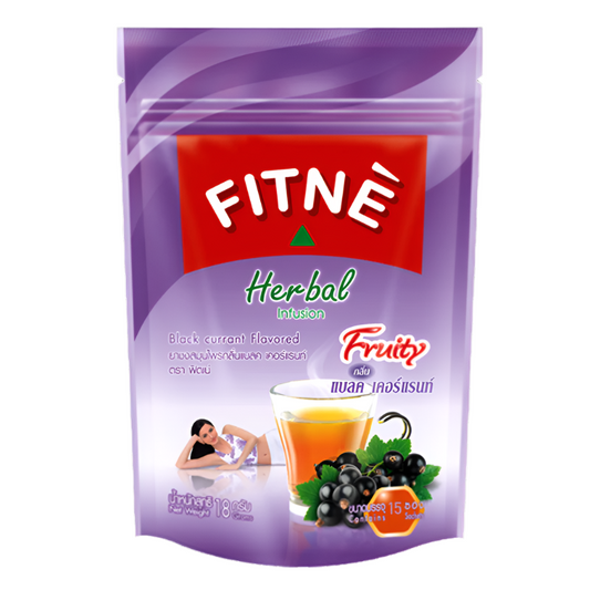 Fitnè Herbal Infusion Black Currant Flavour Size 33.75g boxes of 15 Sachets