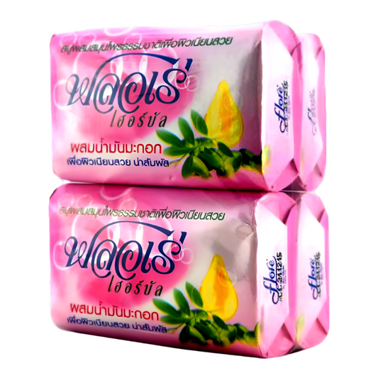 Flore Herbal Olive Oil  Extract Bar Soap Size 80ml pack of 4pcs