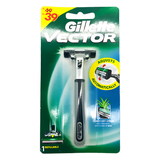 Gillette Vector Fits Atra Plus Razor Blade Refill Cartridge Shaver Handle Men's