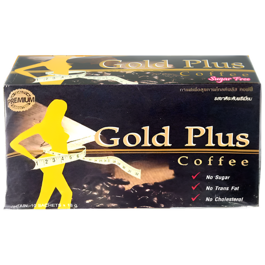 Gold Plus Coffee Sugar Free Size 18g Box of 10sachets