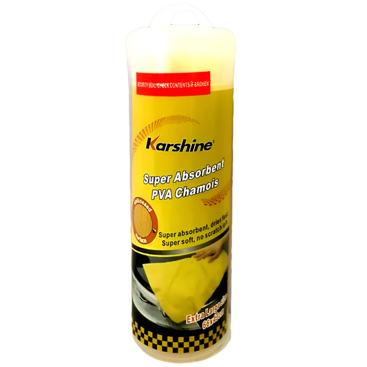 Karshine Super Absorbent PVA Chamois, Dries fast Super soft, no scratch left Large Size 66x43cm