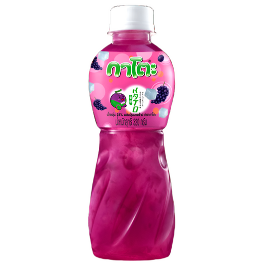 Kato 25% Grape Juice with Nata de Coco Bottle 320g