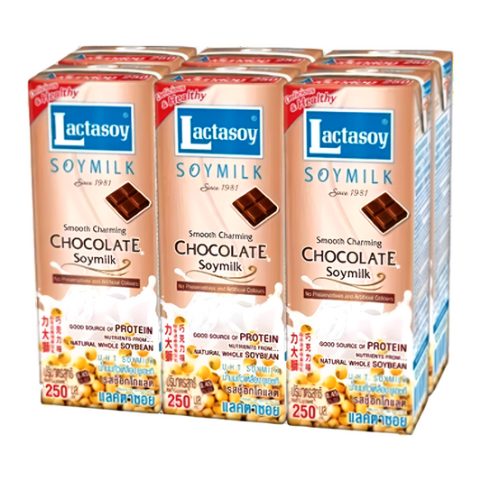 Lactasoy UHT Chocolate Soy Milk 250ml pack of 6boxes