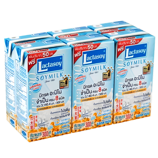 Lactasoy UHT soy milk Original Classic 300ml Pack of 6Pcs