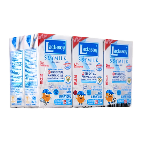 Lactasoy UHT Soymilk Unsweetened No Sugar 125ml Pack of 6boxes