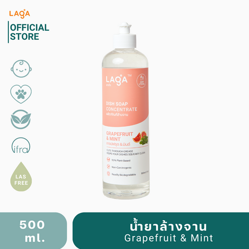 Laga Dish soap concentrate Grapeeruit&mint 500 ml