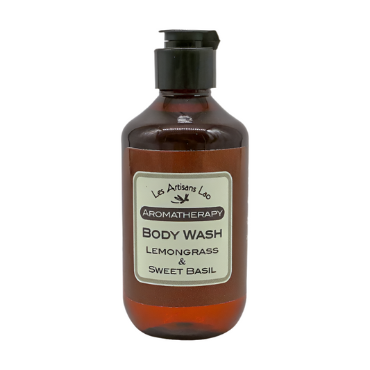 Les Artisans Lao Aromatherapy Body Wash Lemongrass and Sweet Basil 200ml