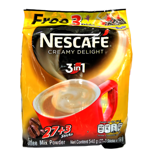 Nescafe Creamy Delight 3in1 Coffee Mix Powder Size 18g pack of 27 Sachets