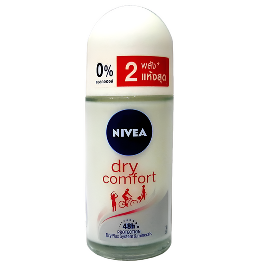 Nivea Dry Comfort Roll-on Deodorant 48h Protection DryPlus System & minerals Size 50ml