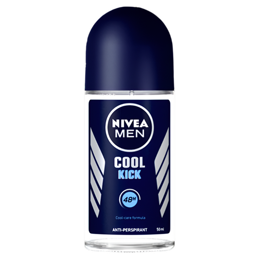 Nivea Men Cool Kick Roll-on Deodorant 48h Anti-Perspirant Cool Care Formula Size 50ml