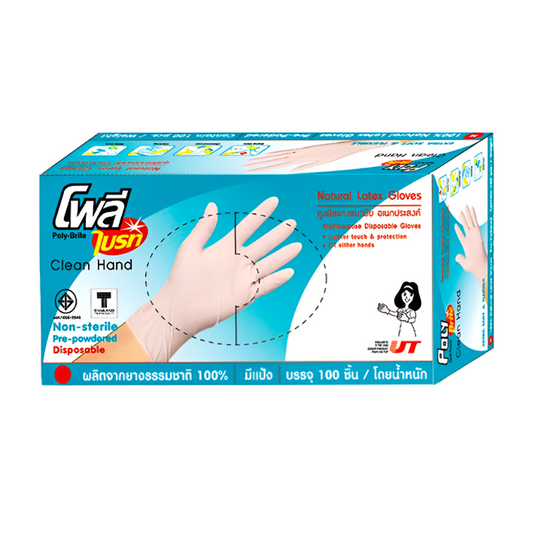 “Poly-Brite” Extra Thin (Food Safe) Size M pack of 100 pieces