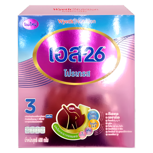 S-26 Progress Step 3 Scent Vanilla Plain Flavoured Instant Powdered Milk Product Size 600g   Per box