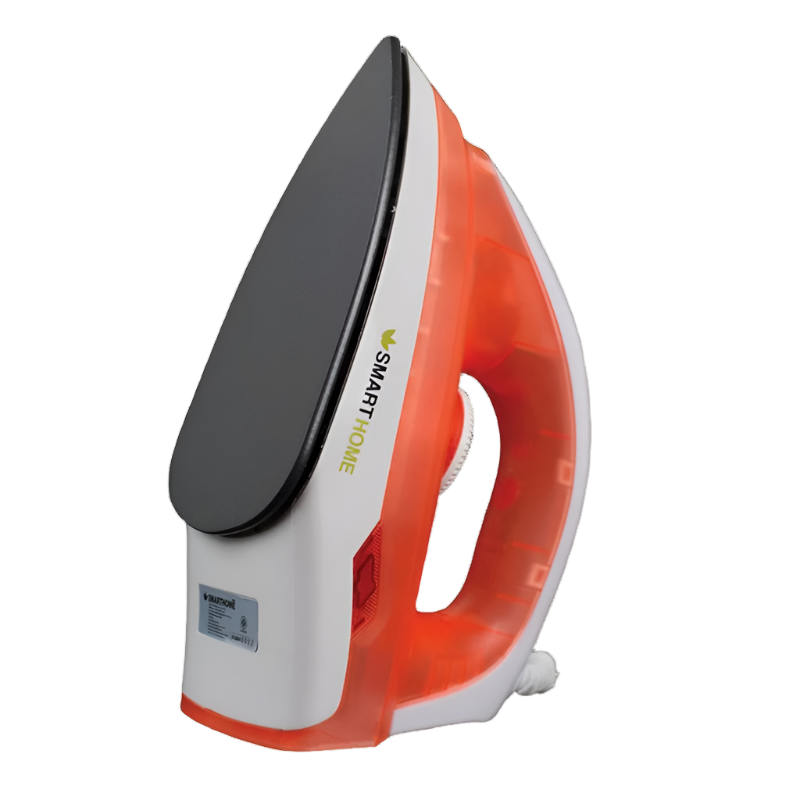 A SMART HOME brand dry iron with a gray and orange color scheme.