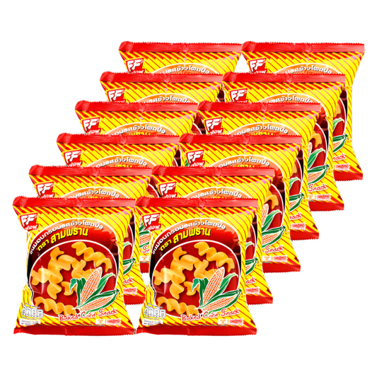 Sampran Brand Baked Corn Snack Bag 13g Pack of 12pcs