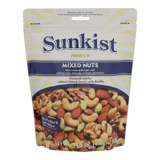 Sunkist Dry Roasted and Light Salt Mixed Nuts 400g