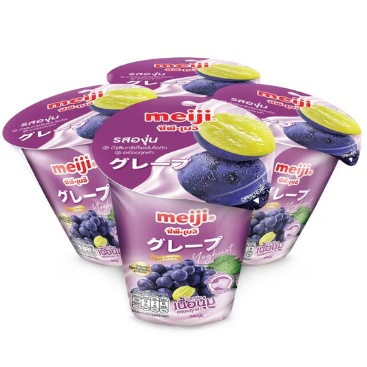 Meiji Yoghurt Grape Flavoured with Nata De Coco pack 4pcs