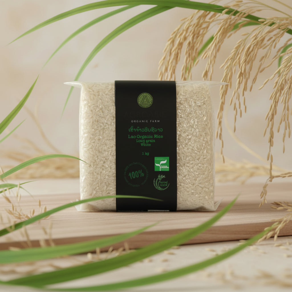 Premium White Sticky Rice - Authentic Lao Glutinous Rice1kg