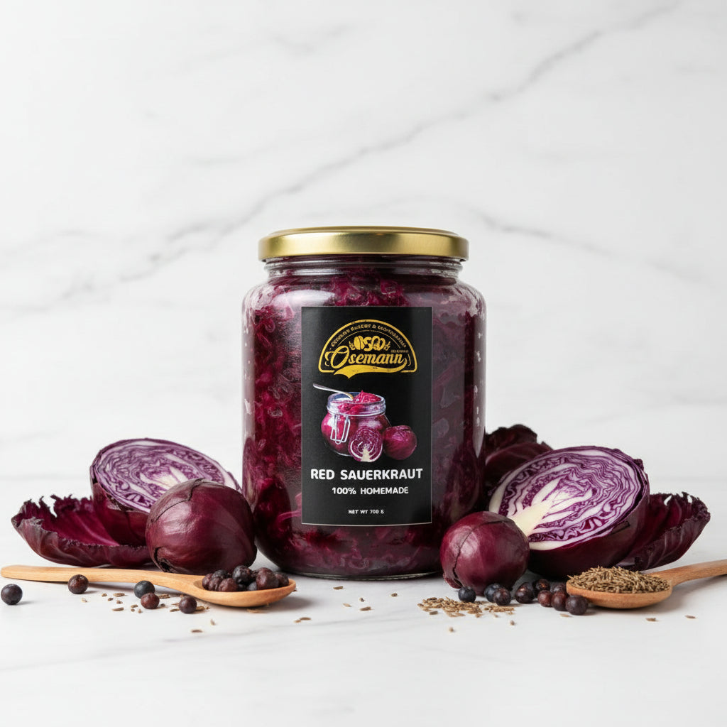Red Sauerkraut Homemade 750g – Fermented Purple Cabbage