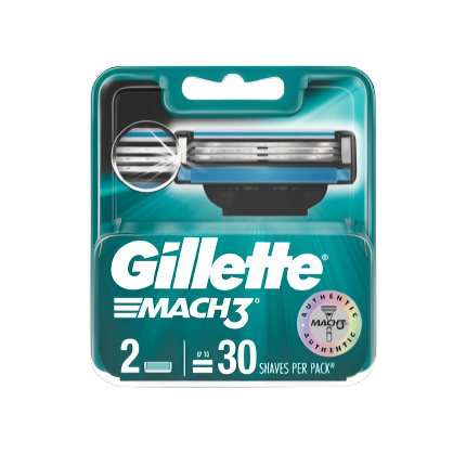 Gillette Mach3 Closer Shave With irritation Defense Technologies Pack 2Cartridges