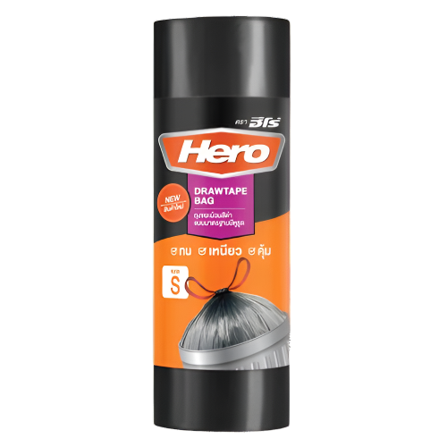 Hero Trash Draw Tape Bag Roll 30” x 40” SIZE XL Roll of 10 pieces