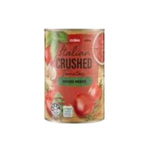 Coles Tomatoes Italian Crushed mixed hers 400g