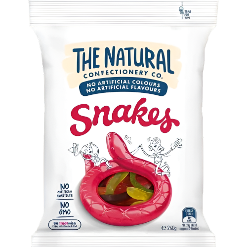 Natural Confectionery Snakes 230g