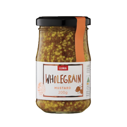 Coles Mustard Wholegrain 200g