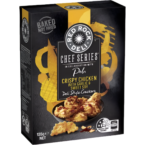 Red rock deli deli style crackers chef series crispy chicken & soy 135g