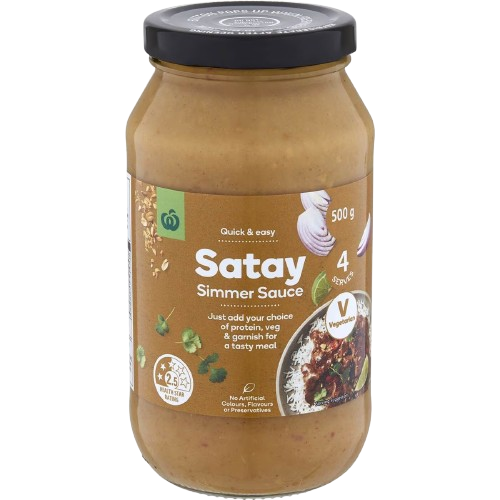 Woolworths Satay Simmer Sauce 500g