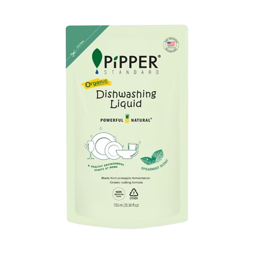 Pipper Standard Dish Washing  Liquid Spearmint (Refill) 750ml