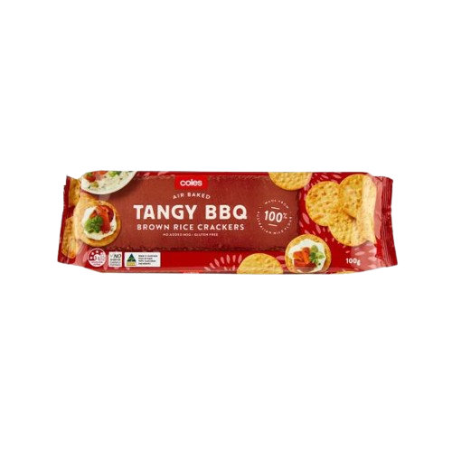Coles Crackers Rice Tangy BBQ 100g