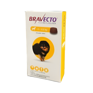 BRAVECTO DOG TAB XS 112.5MG ( 2kg-4.5kg)