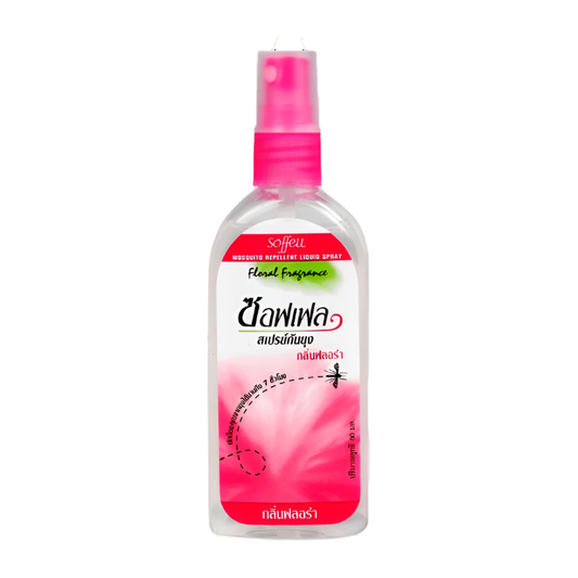 Soffell Mosquito Repellent Liquid Spray Floral Scent Size 80ml