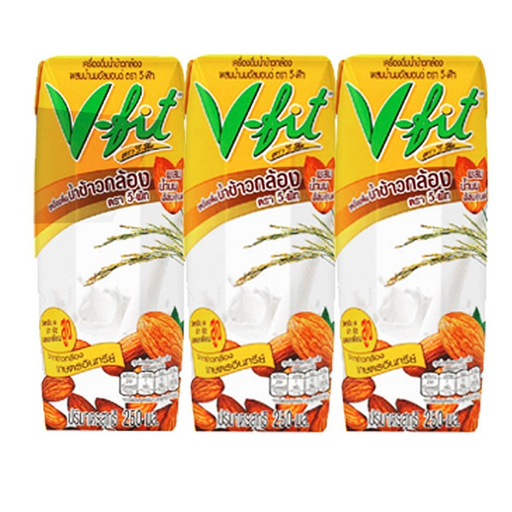 V-Fit Brown Rice Water with Almonds 250ml x 3pcs