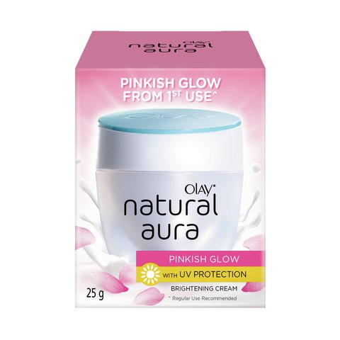 Olay  Natural Aura pinkish Glow with UV protection Brightenning cream 25g