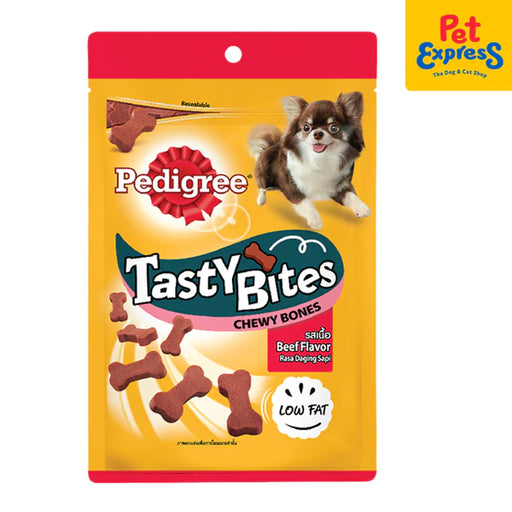 Pedigree Tasty Bites Chewy Bones Beef Dog Treats 50g