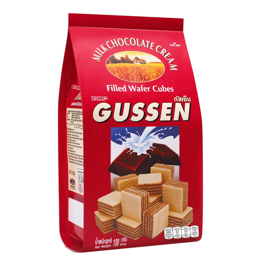 Gussen Milk Chocolate Cream Filled Wafer Cubes 100g