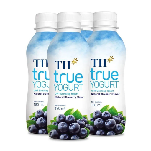 TH True Yogurt  Natural Bluberry Flavor 180ml x4pcs (  DRINKING YOGURT )