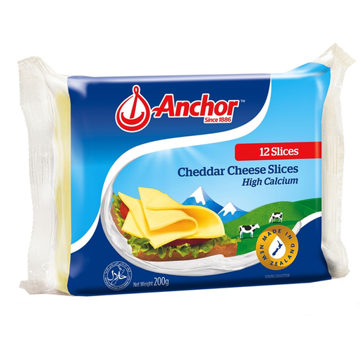 Anchor Cheddar Cheese 250g 12 slices