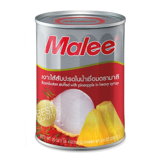 Malee Rambutan Stuffed with Pineapple in Syrup 565g.