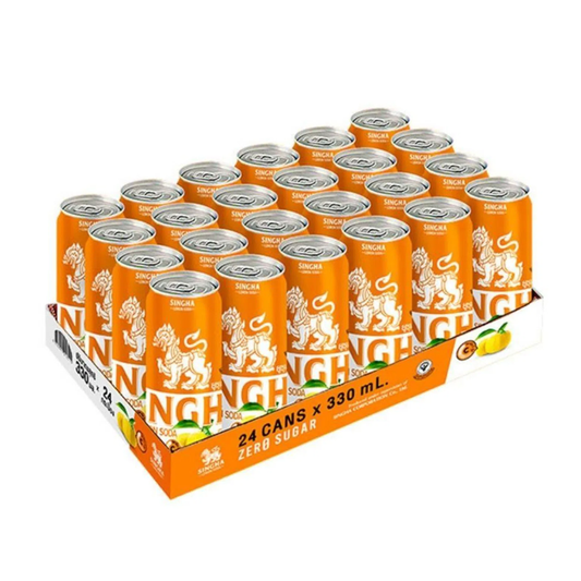 Singha Yuzu Lemon Zero Soda No Sugar 24 x 330ml (Case)